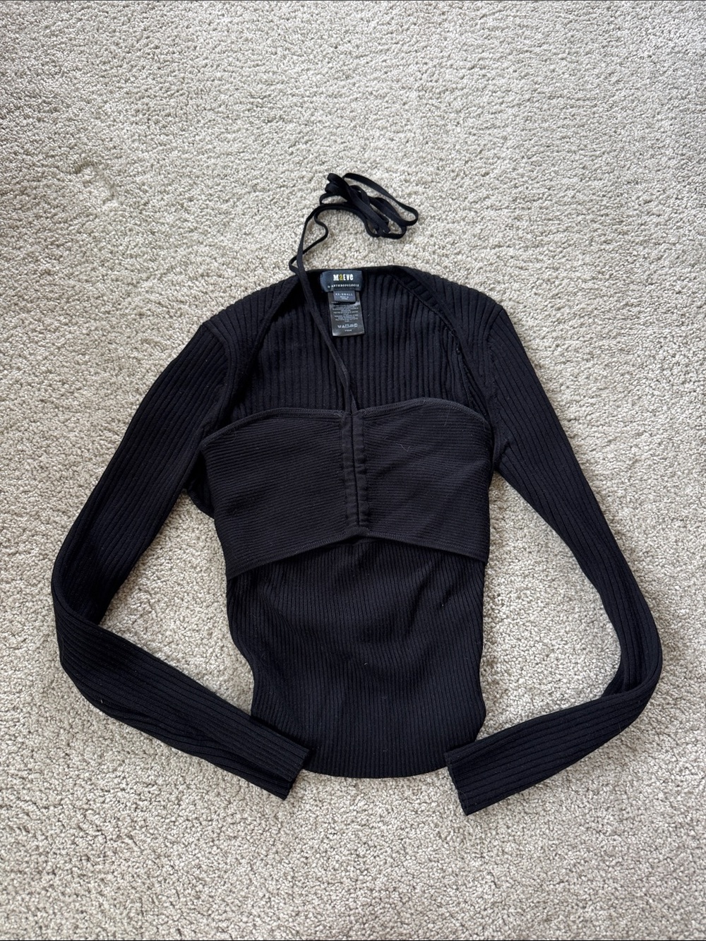 MAEVE Black Two Piece Knit Tank Sweater Set XXS